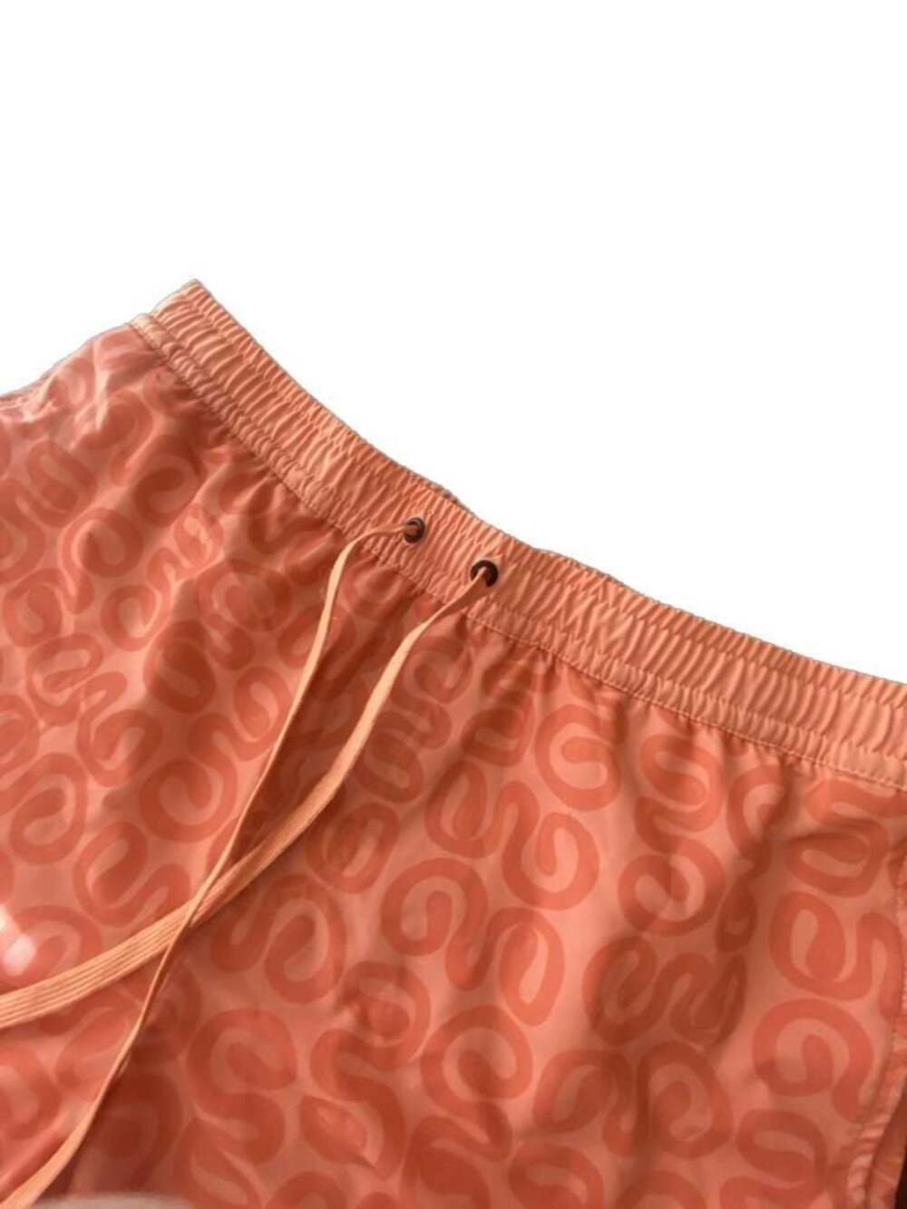 Quiksilver Men's Patterned Swim Trunks - Peach/Orange